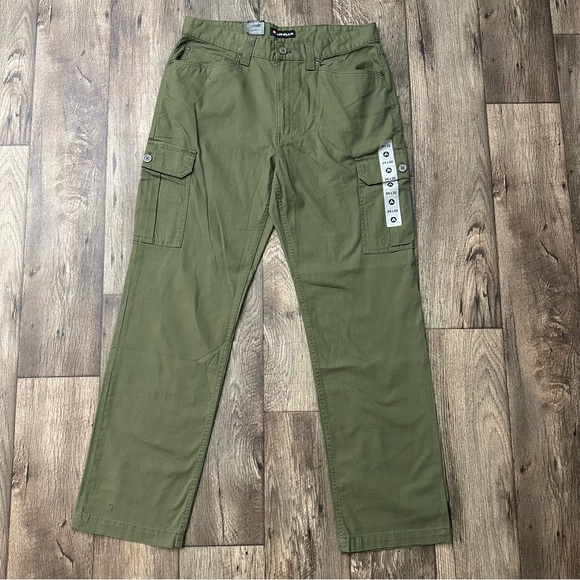 Airwalk Olive Green Cargo Pants Mens Size 34x32 - Picture 1 of 7